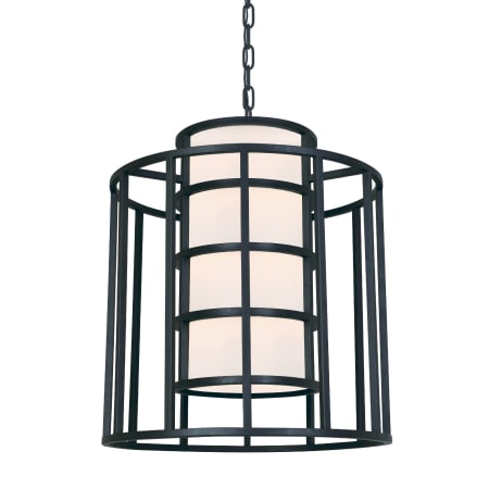 Crystorama Lighting Group Hulton 6 Light 21" Wide Chandelier with Silk Shade Matte Black