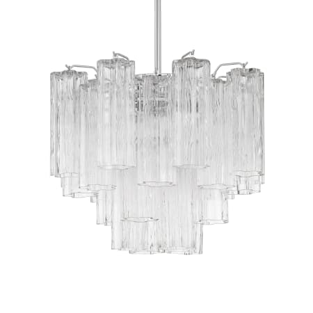 Crystorama Lighting Group Addis 4 Light 18" Wide Waterfall Chandelier with Clear Glass Shades Polished Chrome