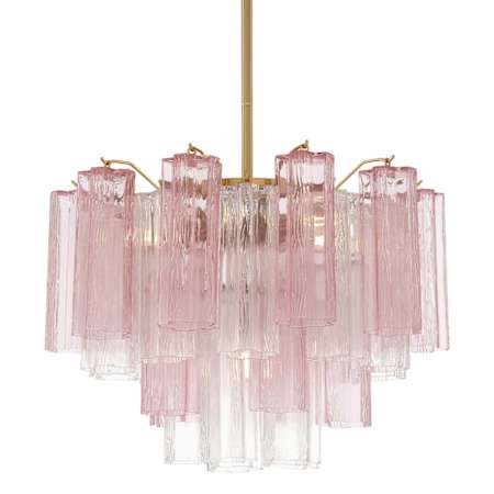Crystorama Lighting Group Addis 6 Light 20" Wide Chandelier with Spring Tronchi Glass Aged Brass