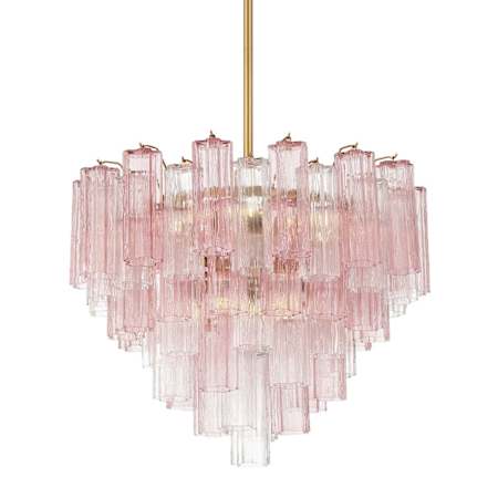 Crystorama Lighting Group Addis 12 Light 27" Wide Chandelier with Spring Tronchi Glass Aged Brass