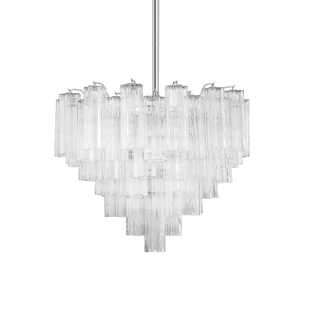 Crystorama Lighting Group Addis 12 Light 27" Wide Waterfall Chandelier with Clear Glass Shades Polished Chrome
