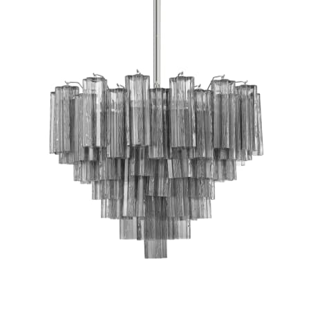 Crystorama Lighting Group Addis 12 Light 27" Wide Chandelier with Smoke Tronchi Glass Polished Chrome