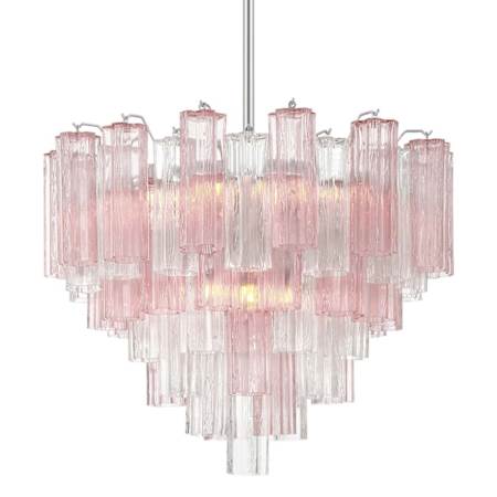 Crystorama Lighting Group Addis 12 Light 27" Wide Chandelier with Spring Tronchi Glass Polished Chrome
