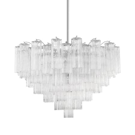 Crystorama Lighting Group Addis 16 Light 32" Wide Waterfall Chandelier with Clear Glass Shades Polished Chrome