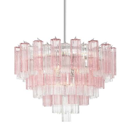 Crystorama Lighting Group Addis 16 Light 32" Wide Chandelier with Spring Tronchi Glass Polished Chrome