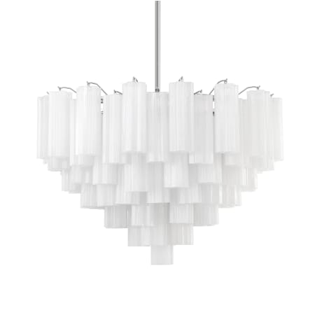 Crystorama Lighting Group Addis 16 Light 32" Wide Waterfall Chandelier with White Glass Shades Polished Chrome