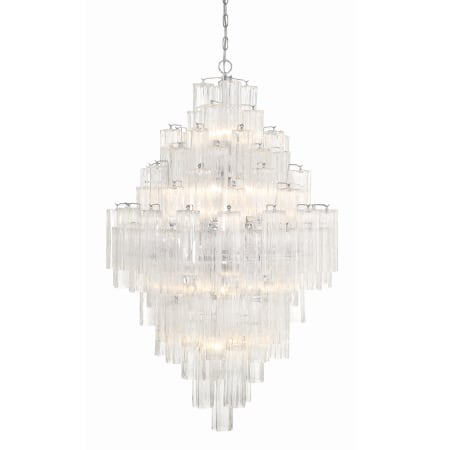 Crystorama Lighting Group Addis 20 Light 31" Wide Crystal Waterfall Chandelier with Clear Crystal Shades Polished Chrome