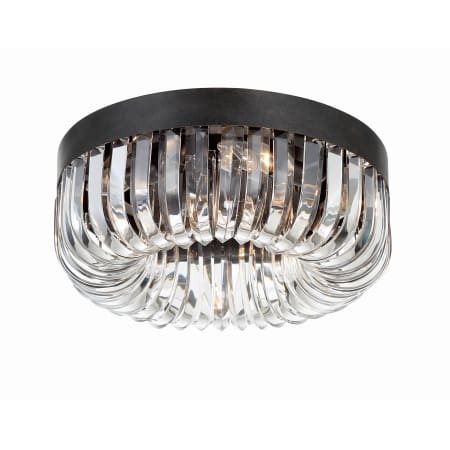Crystorama Lighting Group Alister 5 Light 15" Wide Flush Mount Ceiling Fixture Charcoal Bronze