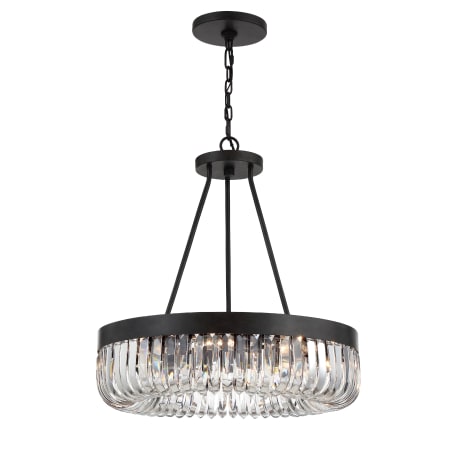 Crystorama Lighting Group Alister 8 Light 23" Wide Ring Chandelier with Clear Glass Shade Charcoal Bronze