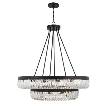 Crystorama Lighting Group Alister 26 Light 42" Wide Ring Chandelier with Clear Glass Shades Charcoal Bronze