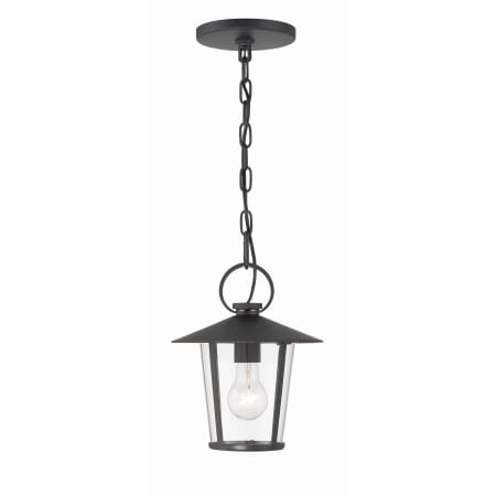 Crystorama Lighting Group Andover 9" Wide Lantern Outdoor Chandelier Matte Black