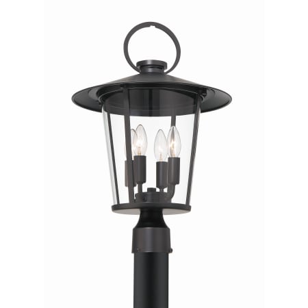 Crystorama Lighting Group Andover 4 Light 21" Tall Post Light Matte Black