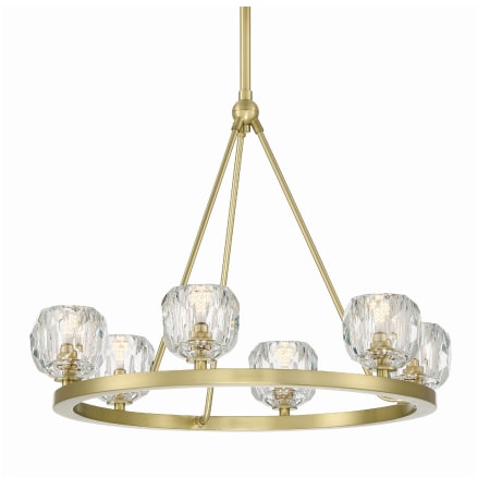 Crystorama Lighting Group Aragon 6 Light 24" Wide LED Crystal Ring Chandelier Soft Brass