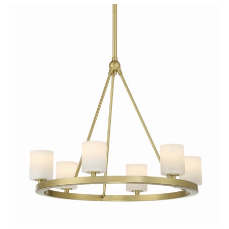 Crystorama Lighting Group Aragon 6 Light 23" Wide LED Ring Chandelier Soft Brass