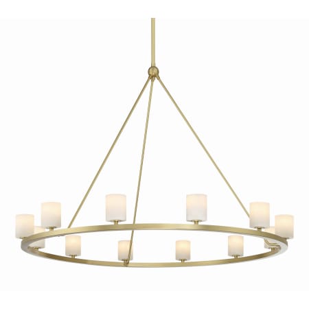 Crystorama Lighting Group Aragon 12 Light 47" Wide LED Ring Chandelier Soft Brass
