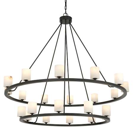 Crystorama Lighting Group Aragon 22 Light 47" Wide LED Chandelier Matte Black