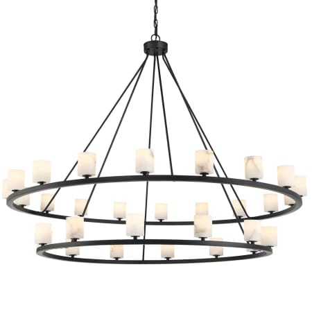 Crystorama Lighting Group Aragon 30 Light 59" Wide LED Ring Chandelier Matte Black