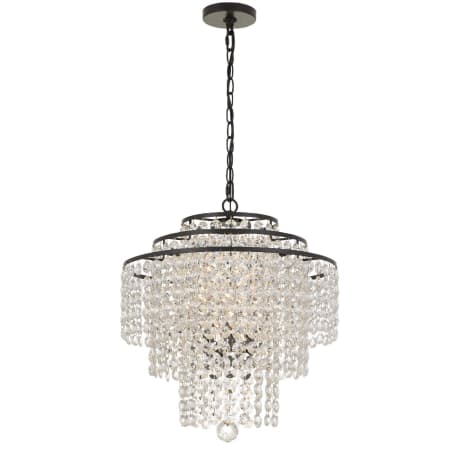 Crystorama Lighting Group Arielle 4 Light 18" Wide Crystal Chandelier with Hand Cut Crystal Accents Dark Bronze