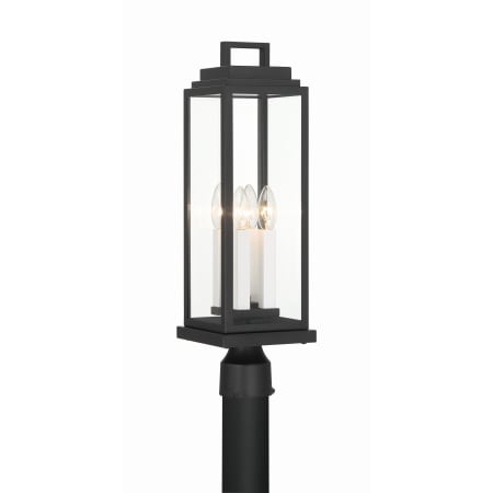 Crystorama Lighting Group Aspen 4 Light 22" Tall Post Light Matte Black