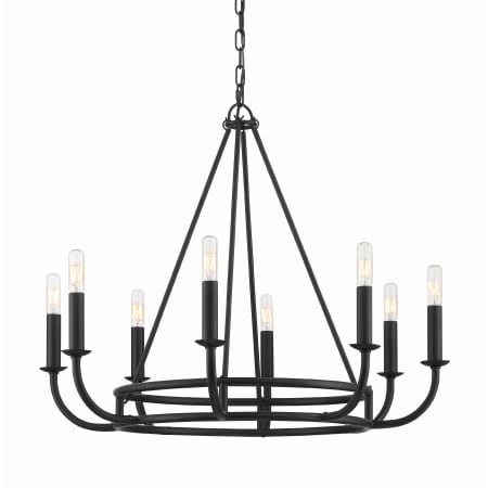 Crystorama Lighting Group Bailey 8 Light 28" Wide Chandelier Matte Black