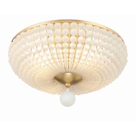 Crystorama Lighting Group Bella 4 Light 18" Wide Flush Mount Bowl Ceiling Fixture Antique Gold