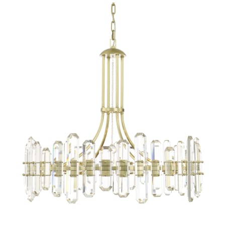 Crystorama Lighting Group Bolton 12 Light 31" Wide Crystal Drum Chandelier with Faceted Crystal Accents Aged Brass