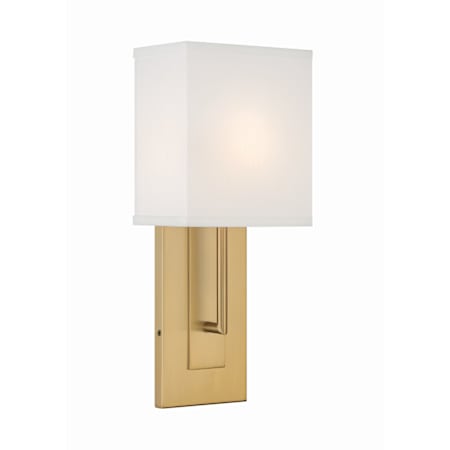 Crystorama Lighting Group Brent 15" Tall Wall Sconce Vibrant Gold