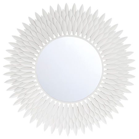 Crystorama Lighting Group Broche 30" Sunburst Flat Steel Framed Accent Mirror Matte White