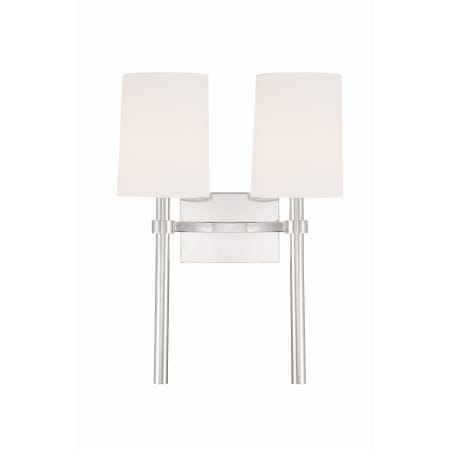 Crystorama Lighting Group Bromley 2 Light 18" Tall Wall Sconce Polished Nickel