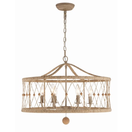 Crystorama Lighting Group Brixton 6 Light 24" Wide Wrought Iron Drum Chandelier Burnished Silver