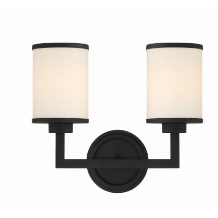 Crystorama Lighting Group Bryant 2 Light 15" Wide Vanity Light Black Forged