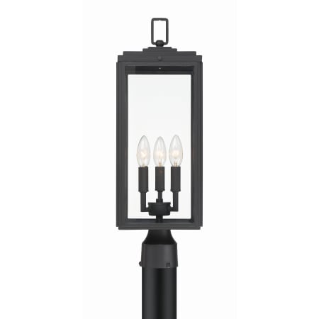 Crystorama Lighting Group Byron 3 Light 23" Tall Post Light Matte Black