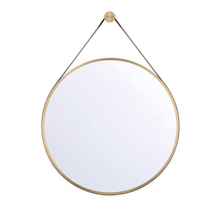 Crystorama Lighting Group Callahan 23-1/2"W x 31-1/2"H Circular Flat Steel Framed Accent Mirror Luxe Gold