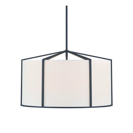 Crystorama Lighting Group Carlyn 6 Light 24" Wide Pendant Black