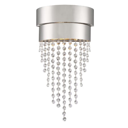 Crystorama Lighting Group Clarksen 2 Light 18" Tall Wall Sconce with Hand Cut Crystal Accents Polished Nickel