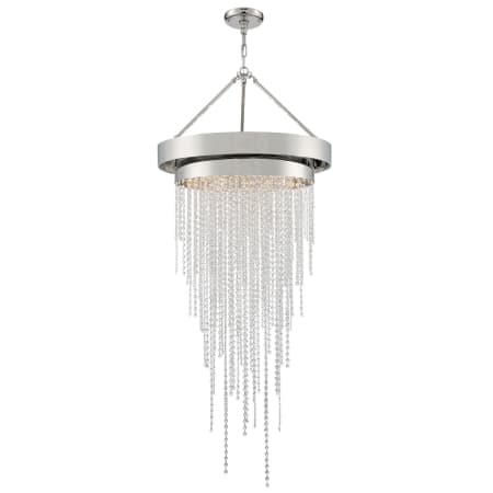 Crystorama Lighting Group Clarksen 6 Light 26" Wide Crystal Chandelier with Hand Cut Crystal Accents Polished Nickel