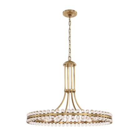 Crystorama Lighting Group Clover 12 Light 29" Wide Ring Chandelier with Glass Ball Accents Aged Brass