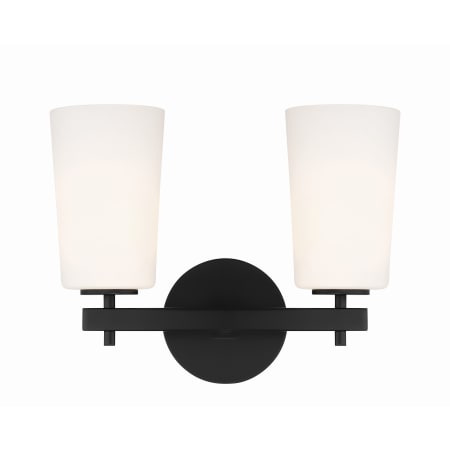 Crystorama Lighting Group Colton 2 Light 15" Wide Vanity Light Black