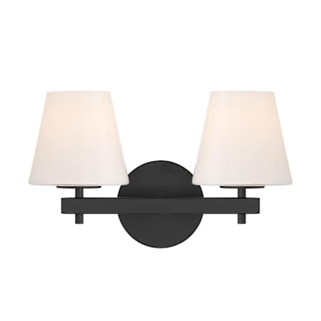 Crystorama Lighting Group Colton 2 Light 16" Wide Vanity Light Black
