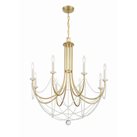 Crystorama Lighting Group Delilah 8 Light 32" Wide Crystal Candle Style Chandelier Aged Brass