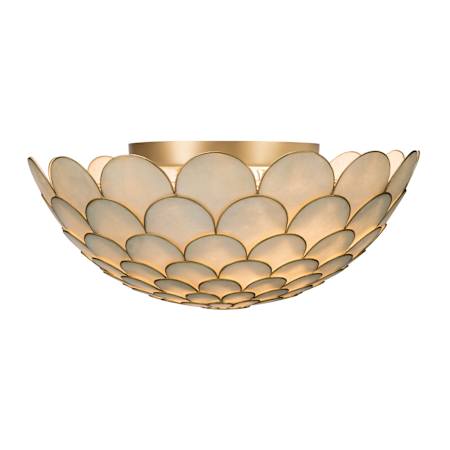 Crystorama Lighting Group Darby 3 Light 16" Wide LED Flush Mount Bowl Ceiling Fixture Soft Gold