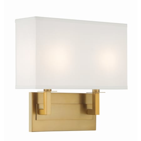 Crystorama Lighting Group Durham 12" Tall 2 Light Wall Sconce Vibrant Gold