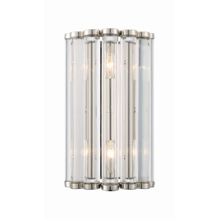 Crystorama Lighting Group Elliot 2 Light 14" Tall Wall Sconce Polished Nickel