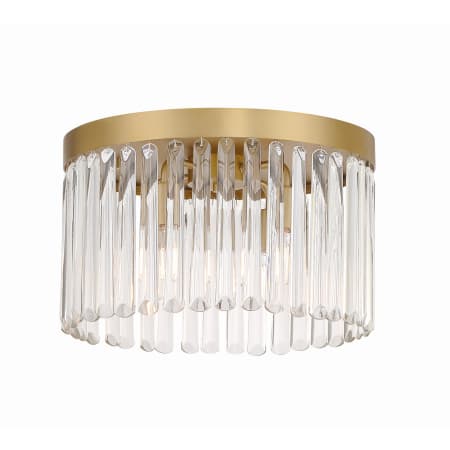 Crystorama Lighting Group Emory 4 Light 15" Wide Flush Mount Drum Ceiling Fixture Modern Gold