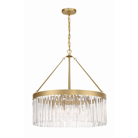 Crystorama Lighting Group Emory 8 Light 24" Wide Crystal Drum Chandelier with a Crystal Shade Modern Gold