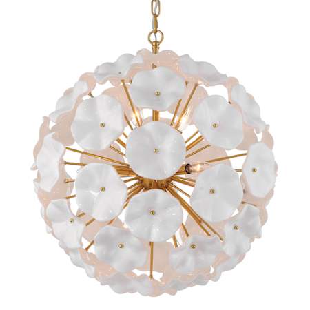 Crystorama Lighting Group Esme 9 Light 23" Wide Sputnik Chandelier White Glass