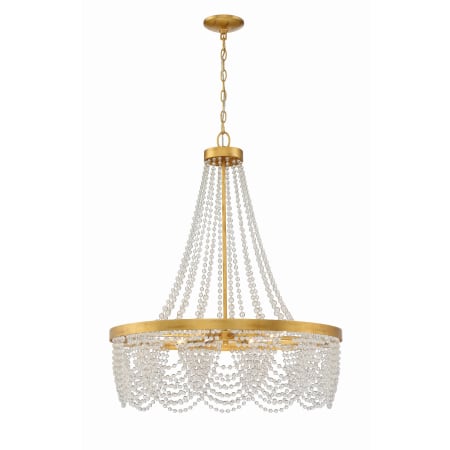 Crystorama Lighting Group Fiona 4 Light 27" Wide Beaded Empire Chandelier with Clear Glass Beads Antique Gold