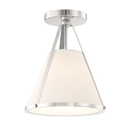 Crystorama Lighting Group Fulton 10" Wide Semi-flush Ceiling Fixture Polished Nickel