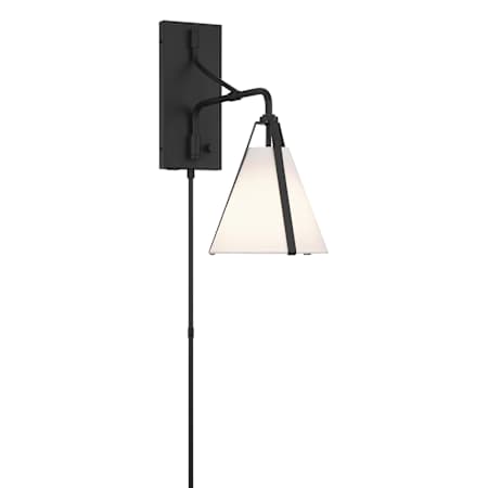 Crystorama Lighting Group Fulton 18" Tall Wall Sconce with Silk Shade Black