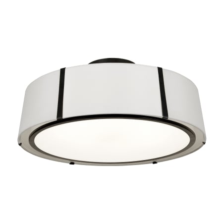 Crystorama Lighting Group Fulton 6 Light 24" Wide Semi-Flush Ceiling Fixture / Pendant with Silk Shade Black